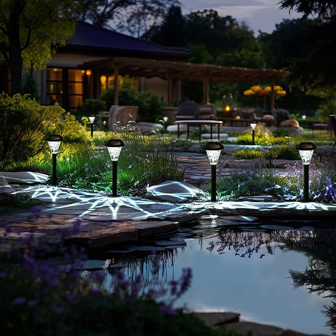GIGALUMI 10 Pack Solar Lights Outdoor Waterproof, Outdoor Solar Lights - Image 5