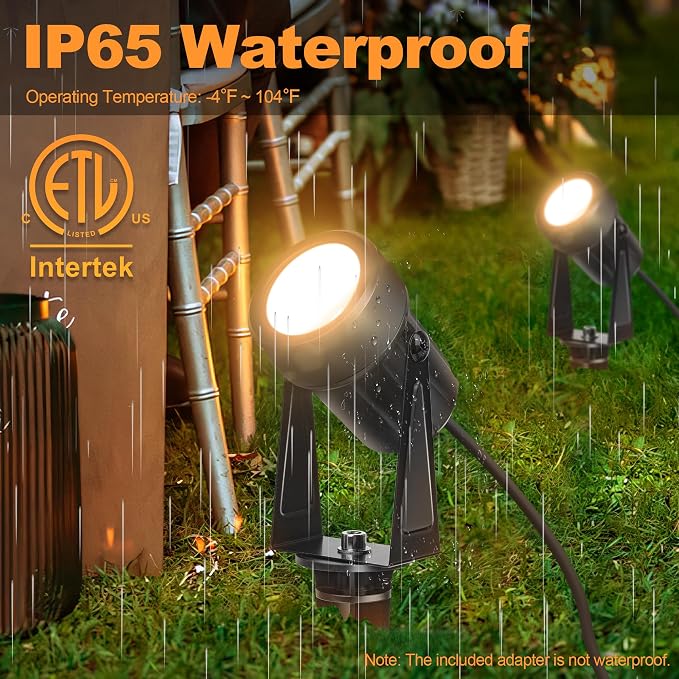 Outdoor Landscape lighting Low Voltage, 65.6FT Wired LED Spot light - Image 2