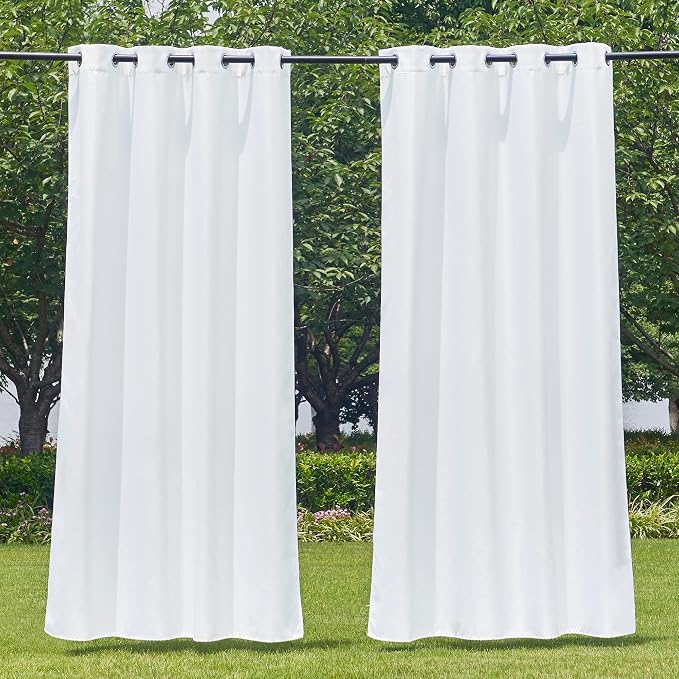 NICETOWN Winter White Outdoor Curtains 2 Panels by NICETOWN