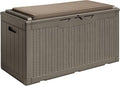 Devoko 100 Gallon Waterproof Large Resin Deck Box Outdoor Storage Box Indoor by DEVOKO