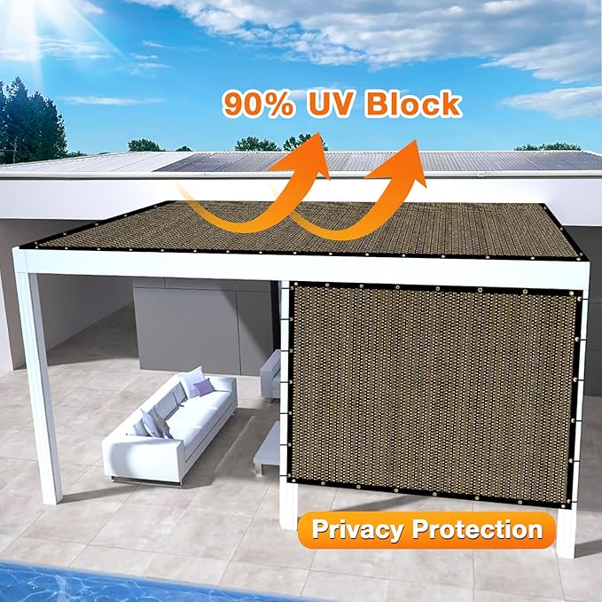 Artpuch Outdoor Pergola Shade Cover 5x8 FT Sun Shade Cloth - Image 3