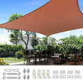 Quictent 20x16ft 185G HDPE Rectangle Sun Shade Sail Canopy 98% UV Block Outdoor by QUICTENT