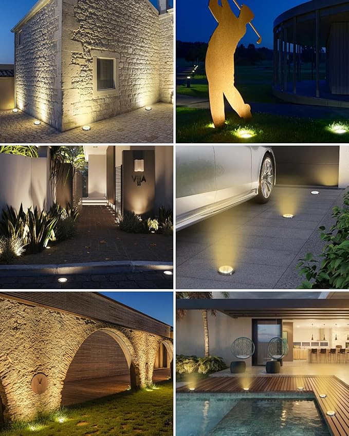 btfarm 24 Pack Solar Lights Outdoor, 8 LED Solar Ground Lights IP65 Waterproof - Image 7