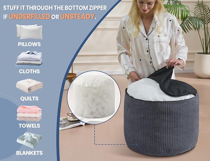 Pouf Ottoman Foot Stools Ottoman - Image 6