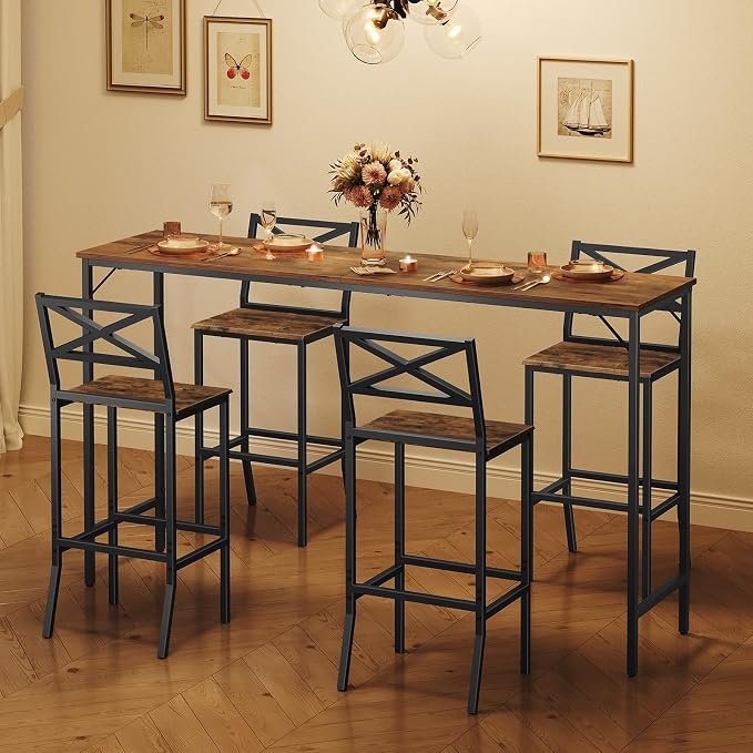 Bar Stools, Kitchen Breakfast Bar Chairs, Easy Assembly, - Image 2