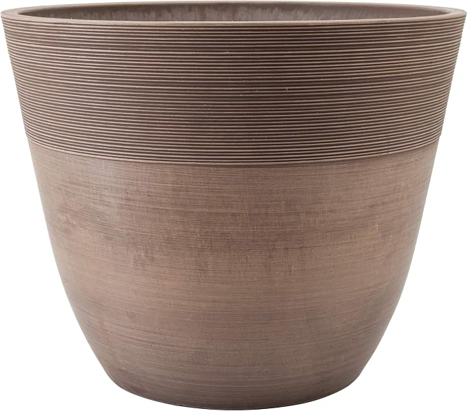 PSW Pot Collection FM35TP 14-inch Plastic/Stone/Wood Composite Large Ribbed - Image 2