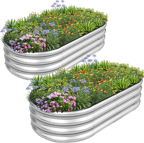 1MORE Galvanized Raised Garden Bed- Planter Garden Boxes Outdoor, Raised Beds by 1MORE