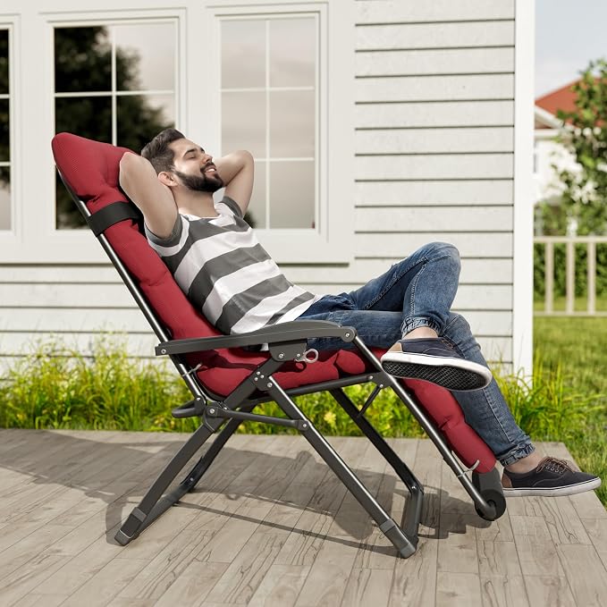 UDPATIO Oversized Zero Gravity Chair Set of 2, 29In XXL Patio Reclining Chair - Image 2