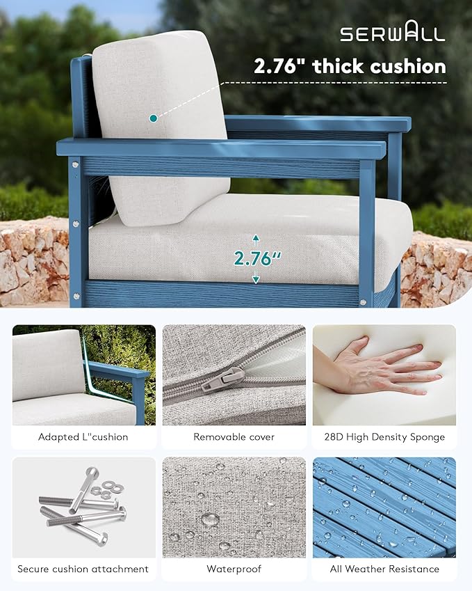 SERWALL HDPE Outdoor Loveseat - Image 3