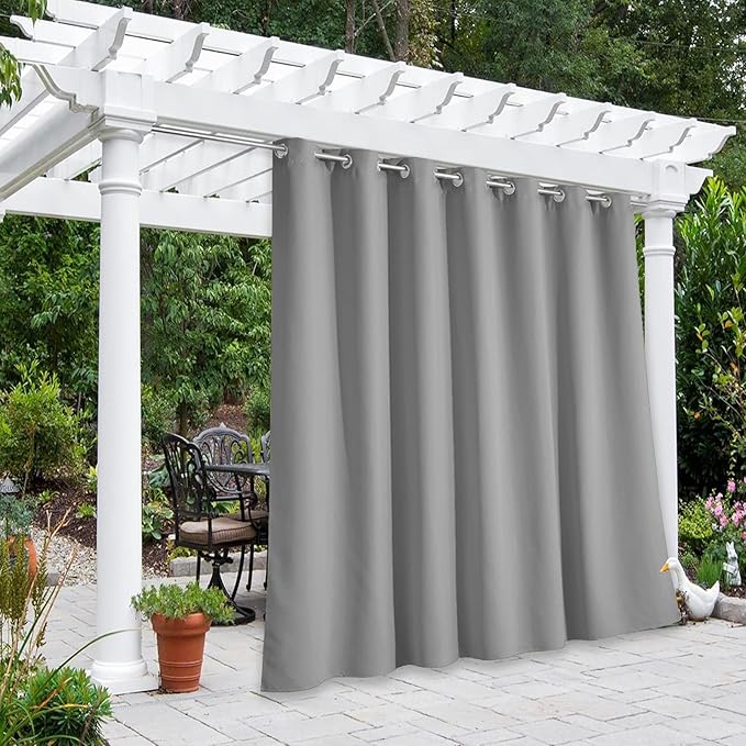 NICETOWN Outdoor Curtain for Patio Waterproof W100 x L84, 1 Piece by NICETOWN