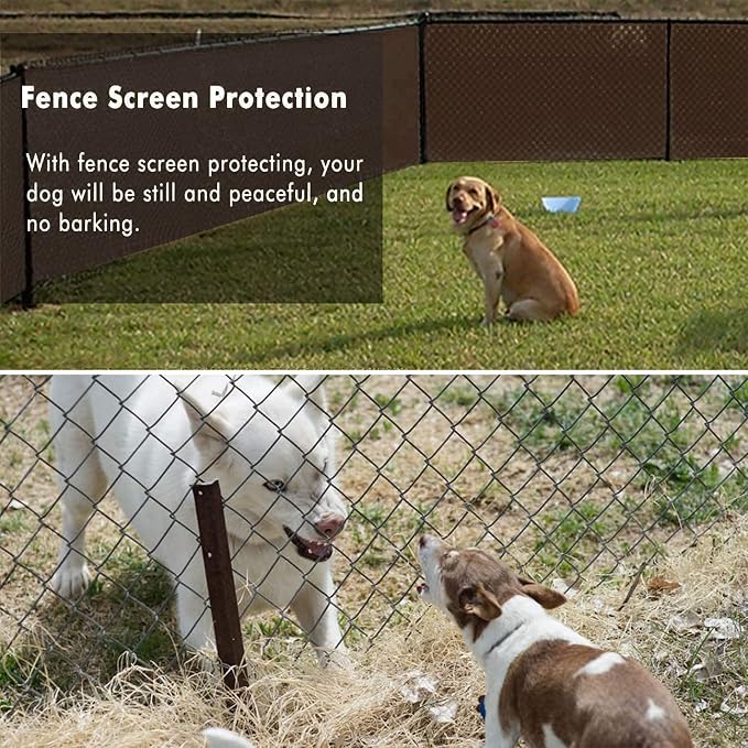 UPGRADE Privacy Fence Screen 4'x60' Brown Outdoor 90% Visibility Blockage 170 - Image 6