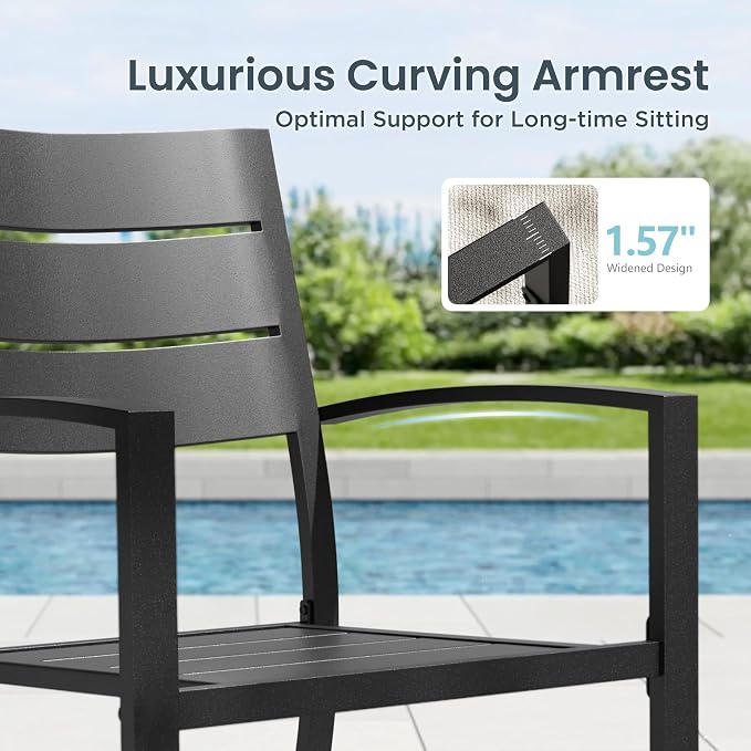 PHI VILLA 5 Pieces Outdoor Dining Set - Image 4