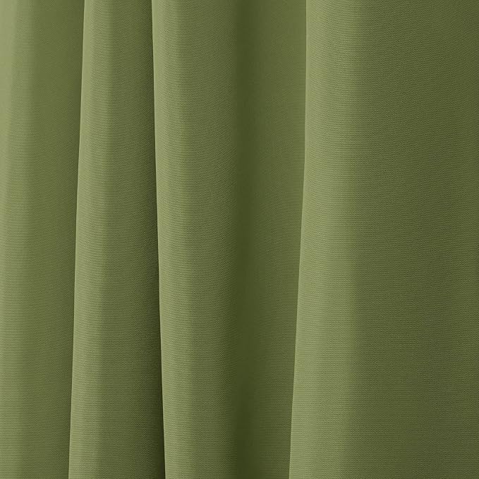 NICOLE MILLER NEW YORK Canvas Indoor/Outdoor Grommet Top Curtain Panel Pair - Image 2