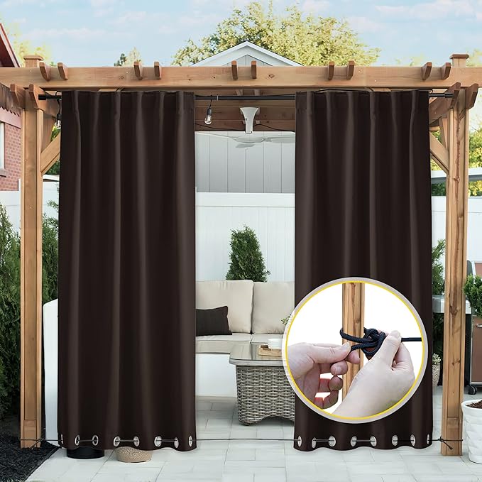 NICETOWN 2 Panels Outdoor Curtains - Image 6