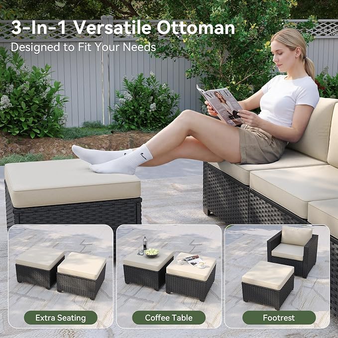 Aoxun 4 Piece Patio Furniture Set - Image 4