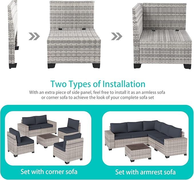 9-Piece Outdoor Patio Furniture Set - Image 6