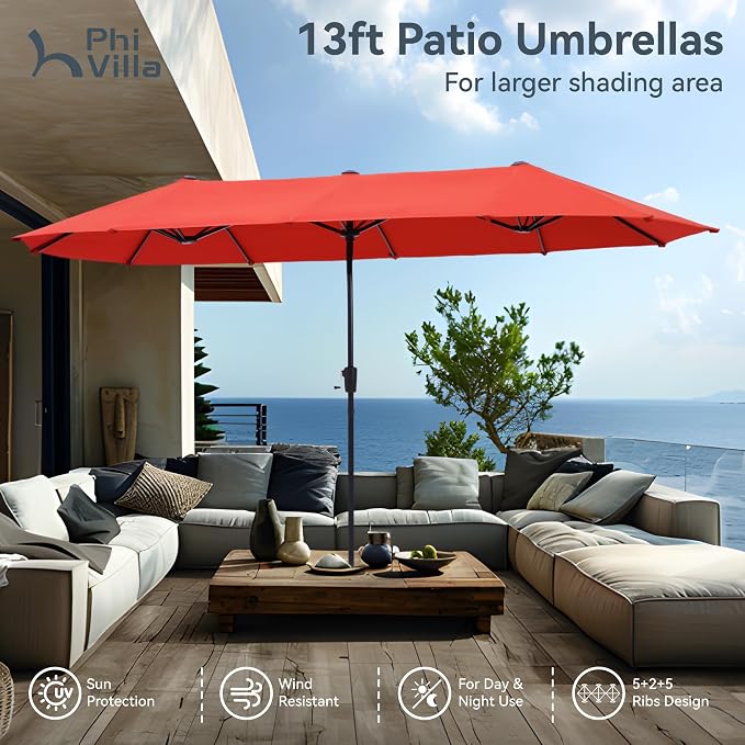 PHI VILLA 8 Piece Outdoor Furniture Patio Dining Set, 6 Swivel Textilene Fabric - Image 6
