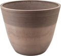 PSW Pot Collection FM40TP 16-inch Plastic/Stone/Wood Composite Large Ribbed by PSW