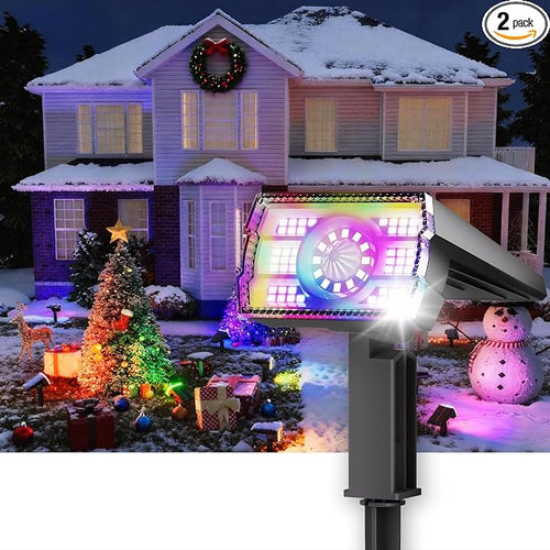 2 Pack - Solar Christmas Lights Outdoor Waterproof, 6 Color Changing Spotlights by Professionalproductionofsolarlightsoutdoor%EF%BC%9A%EF%BC%89