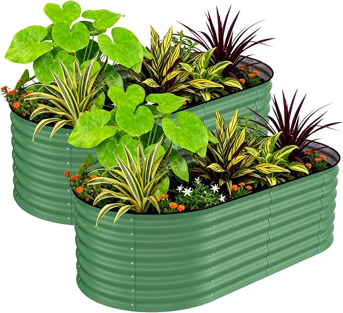 2 Pcs Raised Garden Beds Outdoor 4x2x2 ft by GarveeLife