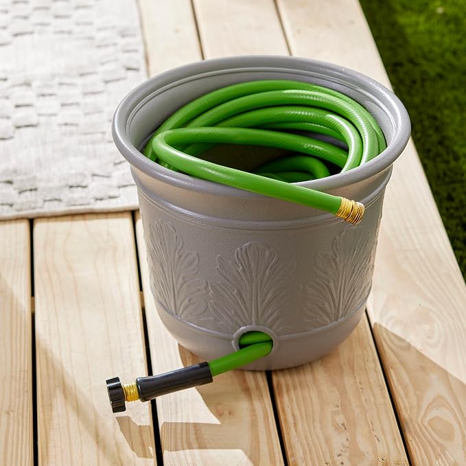 Suncast 2 Pack 300 Foot Heavy Duty 5 Gallon Decorative Plastic Hose Pot - Image 6