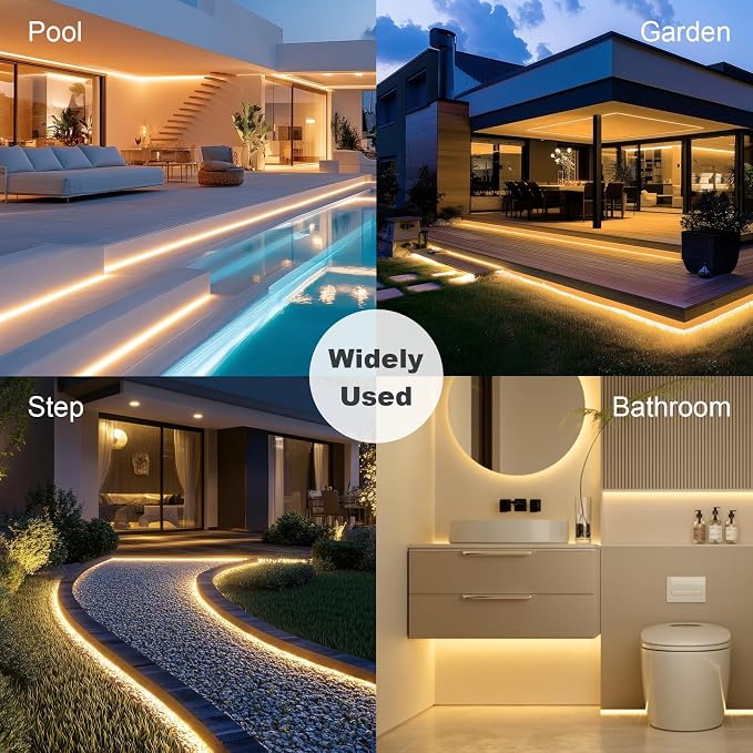 20ft COB Outdoor LED Strip IP67 Waterproof, 6500K Cold Whit DC24V Flexible LED - Image 7