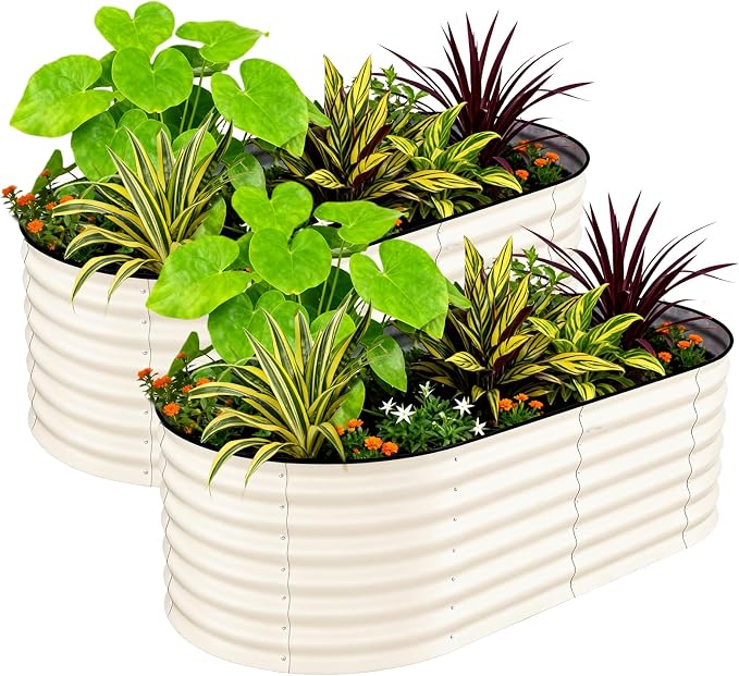 2 Pcs Raised Garden Beds Outdoor 4x2x2 ft by GarveeLife