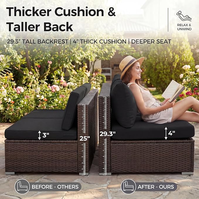 NICESOUL 9 Piece Patio Furniture Set - Image 7