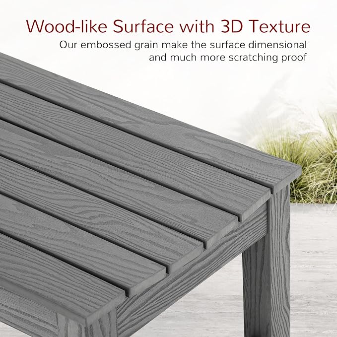 Stoog Outdoor Benches Set of 2, 2-Person Backless Patio Bench, All-Weather HIPS - Image 8