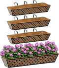 SPECILITE 30" Window Boxes Planters, Heavy Duty Metal Railing Planter Boxes by SPECILITE