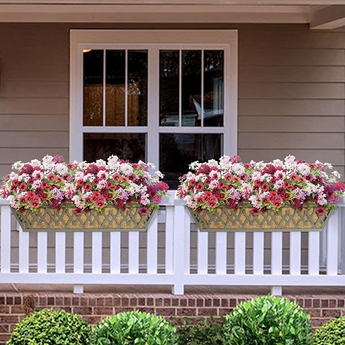 4 Pack 30 Inch Window Boxes Planters Railing Planter Box - Image 2