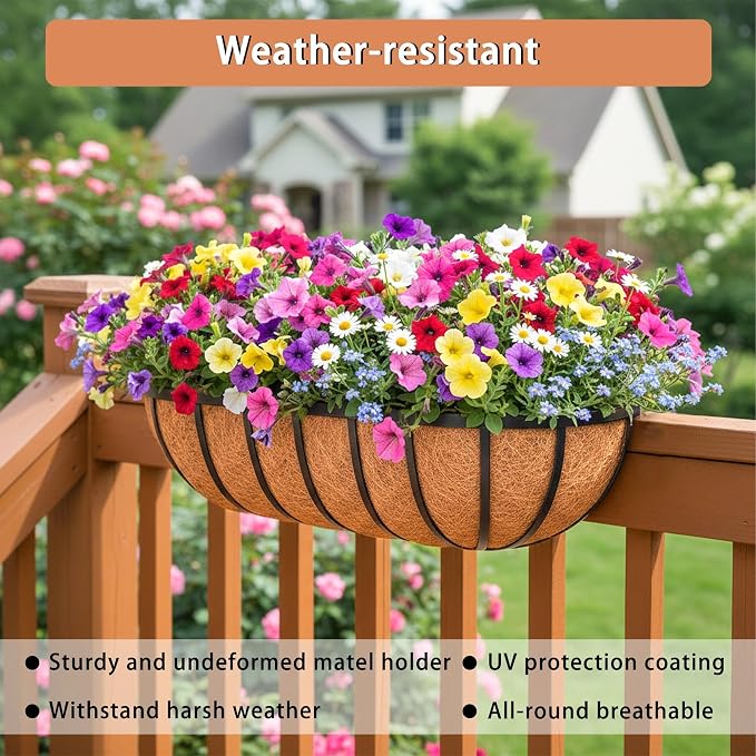 16'' Window Box Railing Planter - Image 3