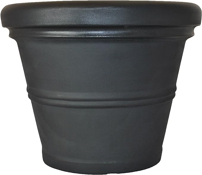 Tusco Products RR245BK Classic Rolled Rim Garden Planter by TuscoProducts