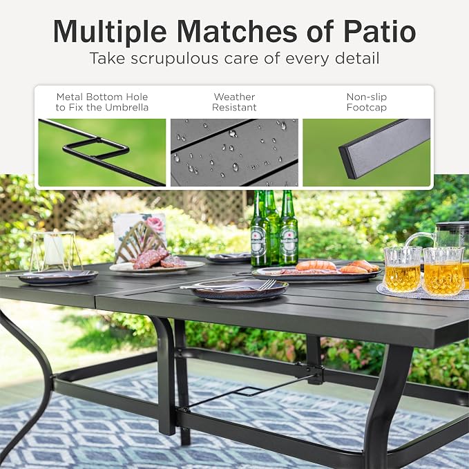 PHI VILLA 7 Piece Patio Dining Set - Image 3