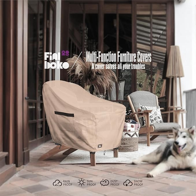 Outdoor Chair Covers 2 Pack, 100% Waterproof Heavy Duty Patio Furniture Cover - Image 8