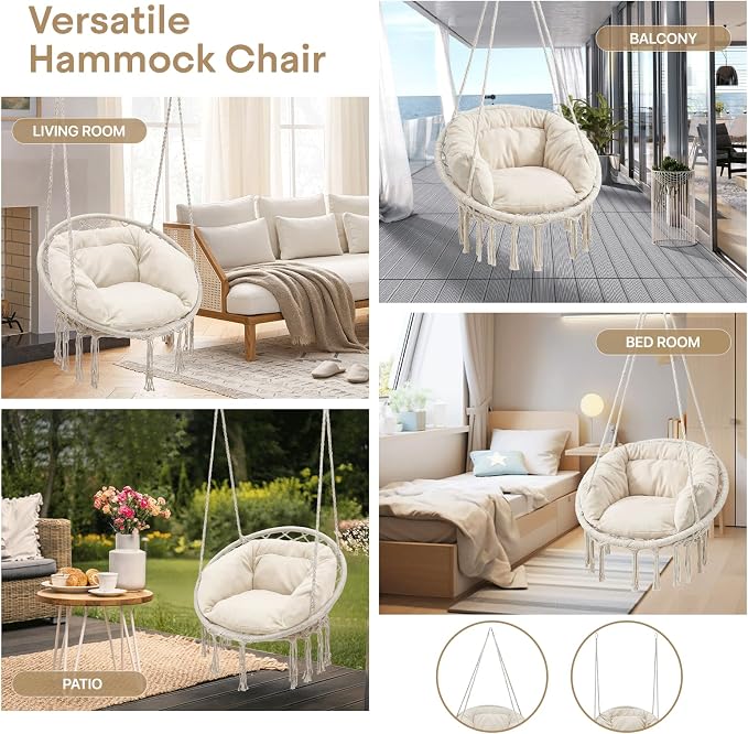 Athena Collection Hammock Chair Hanging Swing Chair - Image 6