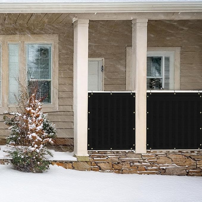 UPGRADE Privacy Fence Screen 3'x63' Black Outdoor 90% Visibility Blockage 170 - Image 7