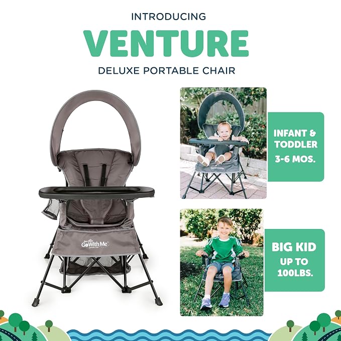 Baby Delight Go with Me Venture Portable Chair | Indoor and Outdoor | Sun - Image 3