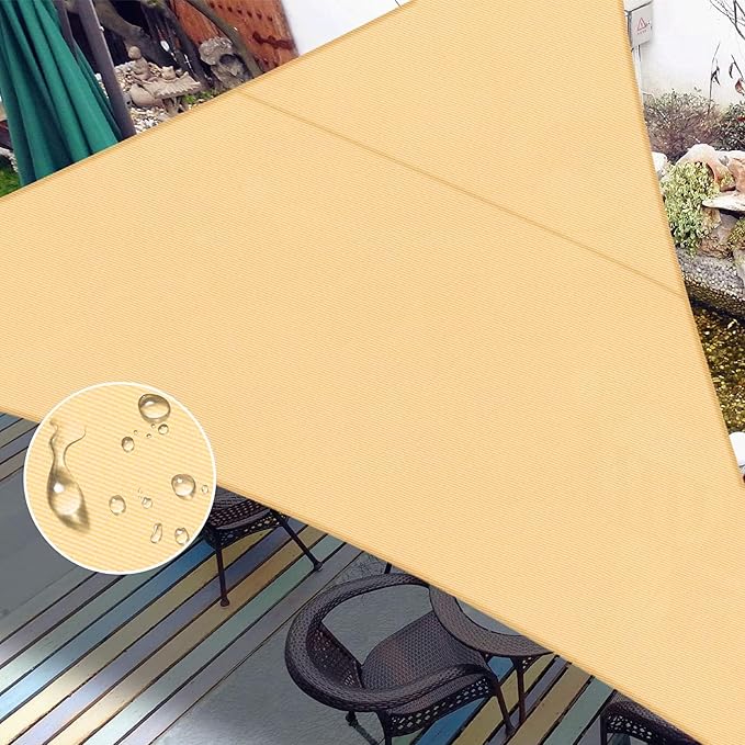 LOVE STORY Right Triangle 10'x10'x14.1' Waterproof Sun Shade Sail Canopy UV by LOVESTORY