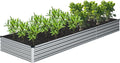12x4x1FT Galvanized Raised Garden Bed Kit, Vegetable Boxes-Rectangle Metal by DIIYIV
