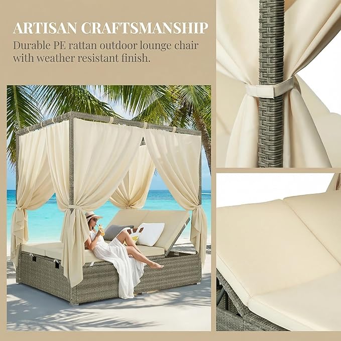 Harper & Bright Designs Adjustable Outdoor Sun Lounger - Image 6
