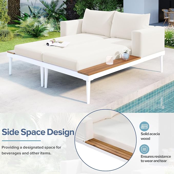 Outdoor Patio Metal Daybed - Image 4
