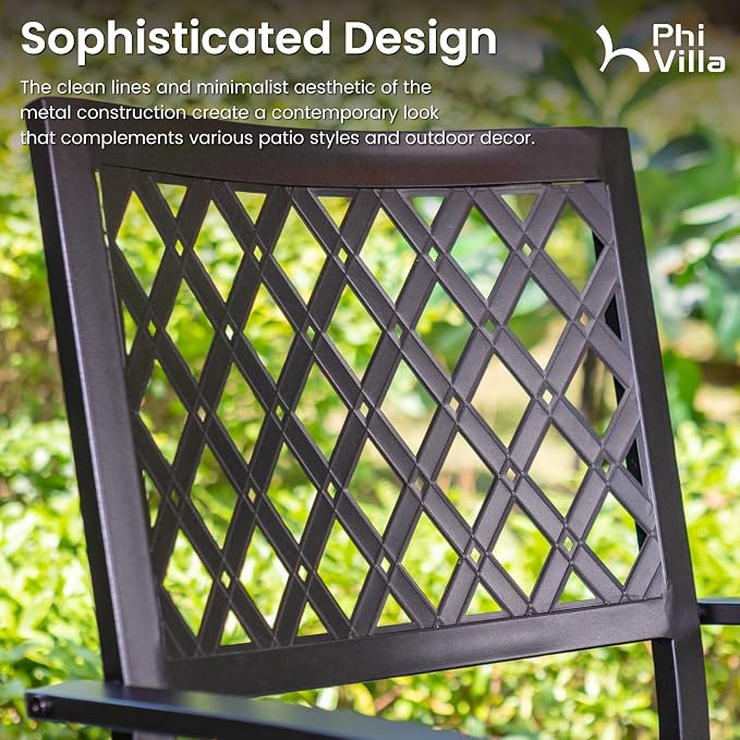 PHI VILLA 5 Pieces Outdoor Dining Set - Image 4