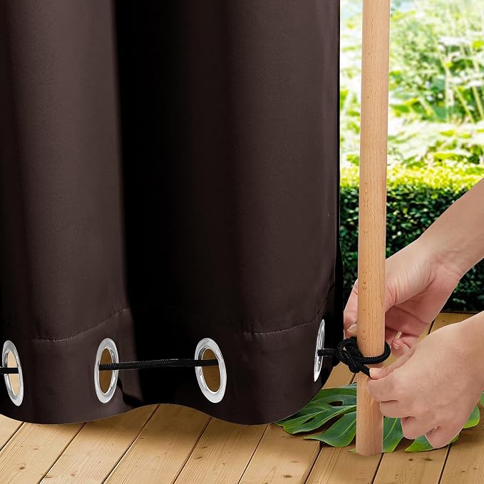NICETOWN 2 Panels Weighted Outdoor Curtains - Image 4