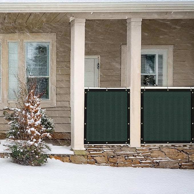 UPGRADE Privacy Fence Screen 5'x9' Dark Green Outdoor 90% Visibility Blockage - Image 8