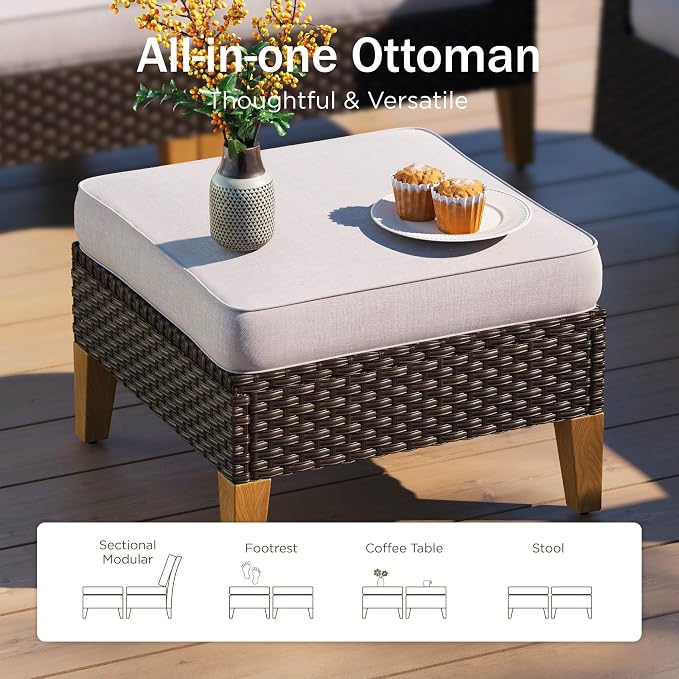 PHI VILLA Half-Moon Patio Furniture Set - Image 7