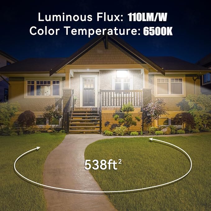 4Pack LED Flood Light Outdoor, 250W LED Work Light 25500lmwith 6FT US Plug - Image 2