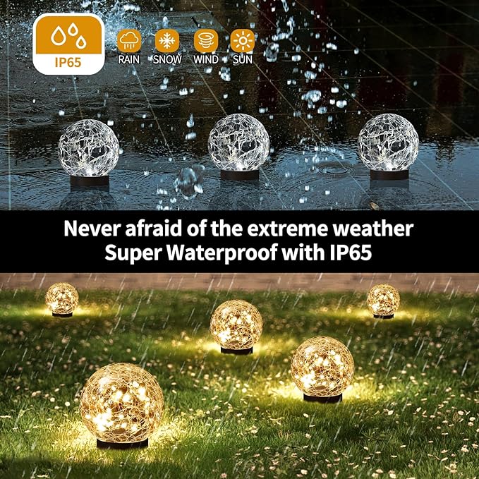 Solar Globe Lights Outdoor Waterproof - Image 3