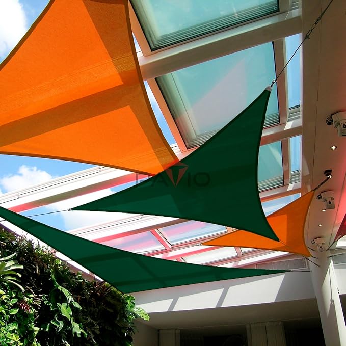 Patio Paradise 26' x 26' x 26' Sun Shade Sail Triangle Canopy Shade Cloth - Image 5
