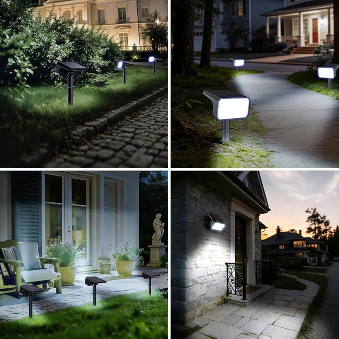Fabrito Solar Spot Lights Outdoor 8 Pack, Auto On/Off Spotlights, IP67 - Image 6